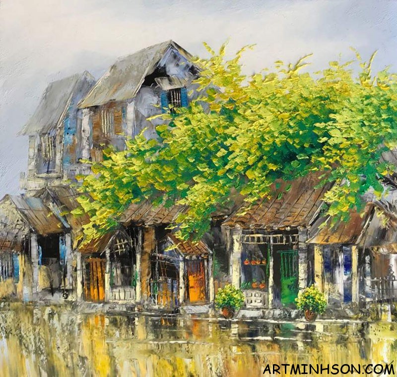 Tranh sơn dầu phong cảnh - Sau cơn mưa - Họa sĩ Nguyễn Minh Sơn