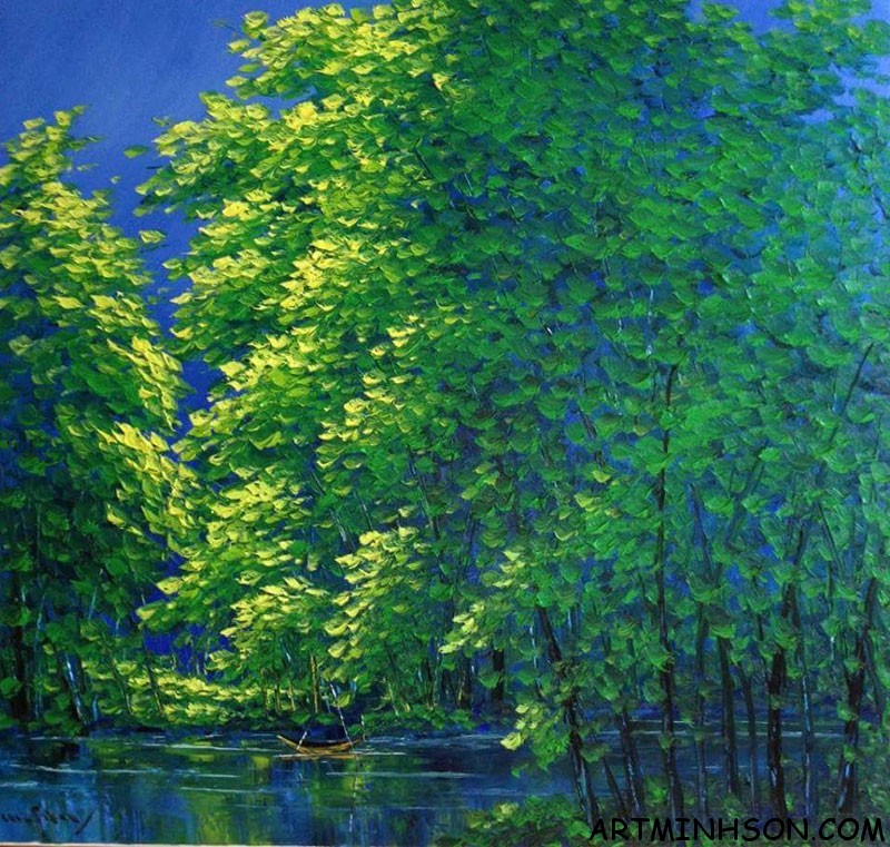 Oil painting landscape - Nguyen Minh Son Artist