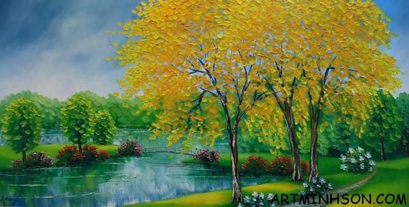 Oil painting landscape #5 - Nguyen Minh Son Artist