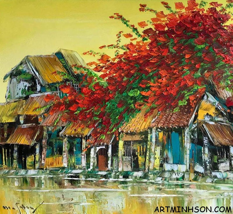 Oil painting landscape #71 - Nguyen Minh Son Artist