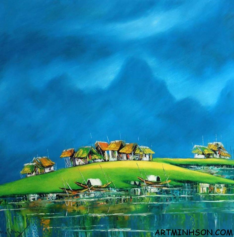 Oil painting landscape #80 - Nguyen Minh Son Artist