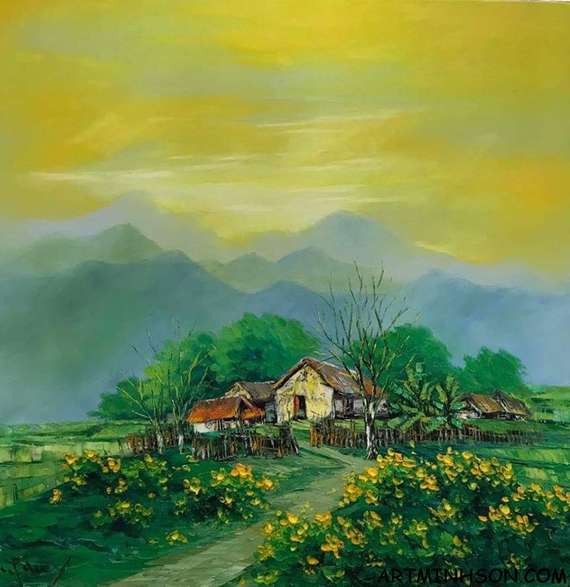 Oil painting landscape - Nguyen Minh Son Artist