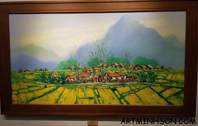 The paintings are idiosyncratic, pure Vietnamese.