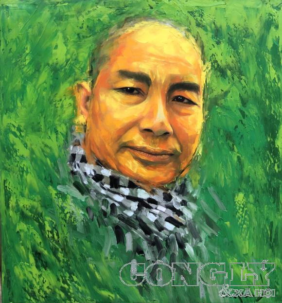 Portrait of Painter Nguyen Minh Son drawn by the author himself